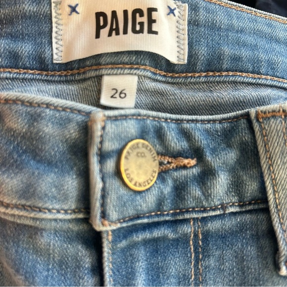 Paige Hoxton Slim Crop Jeans Women’s Size 26 Blue Stretch Denim Mid Rise Ankle - Picture 6 of 10